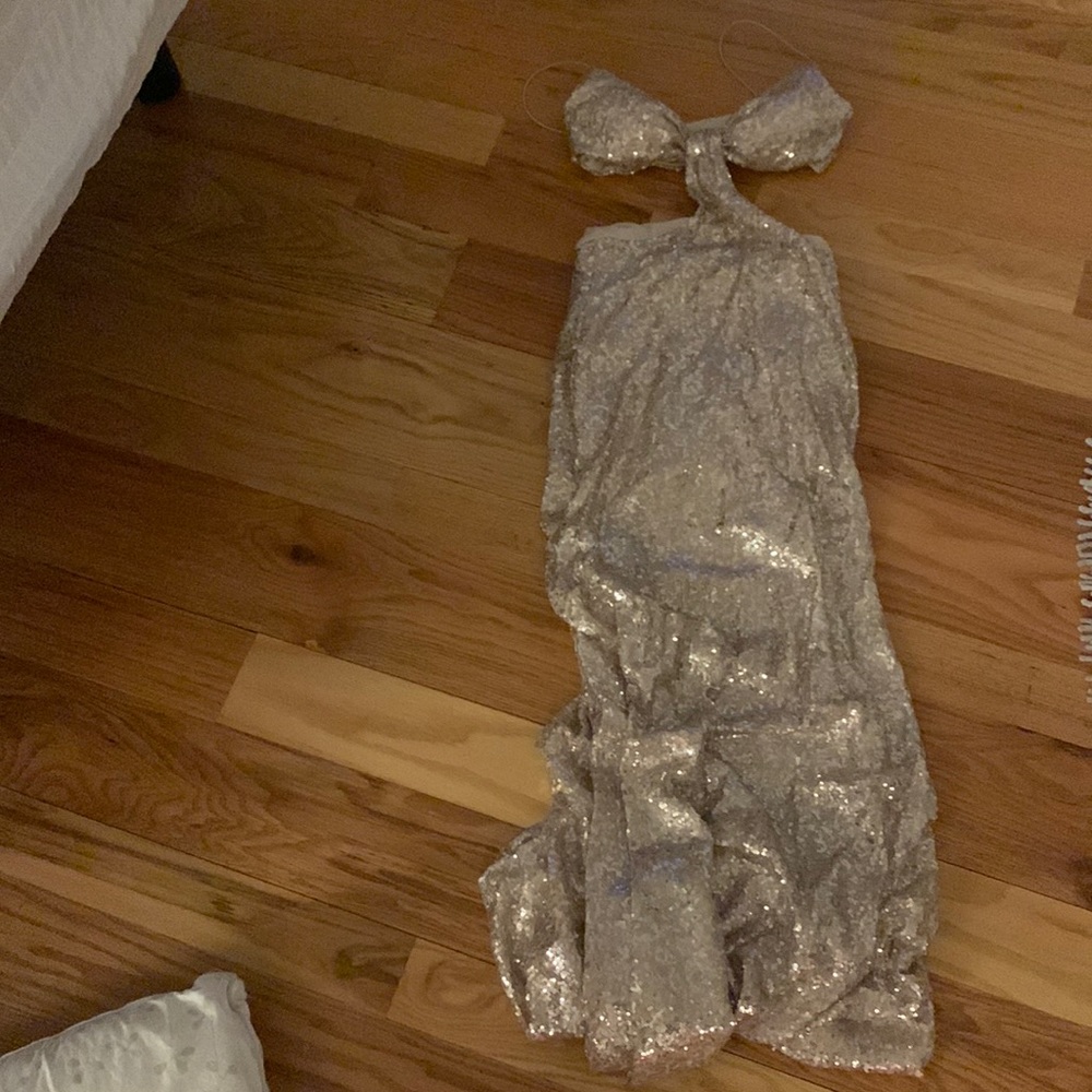Gold dress with sequins